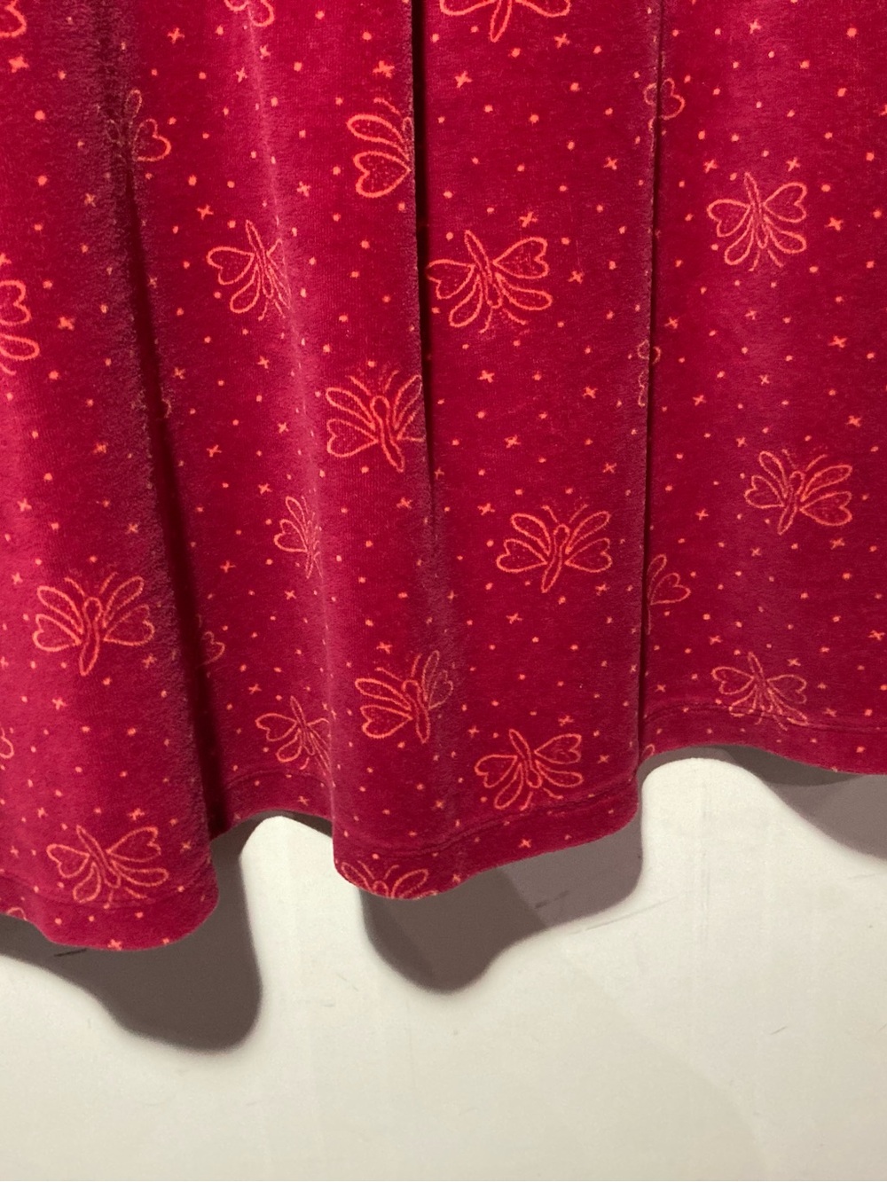 Gudrun Sjoden Velour Midi Dress Long Sleeve Front Pleat Butterflies Size XLarge - Picture 11 of 16